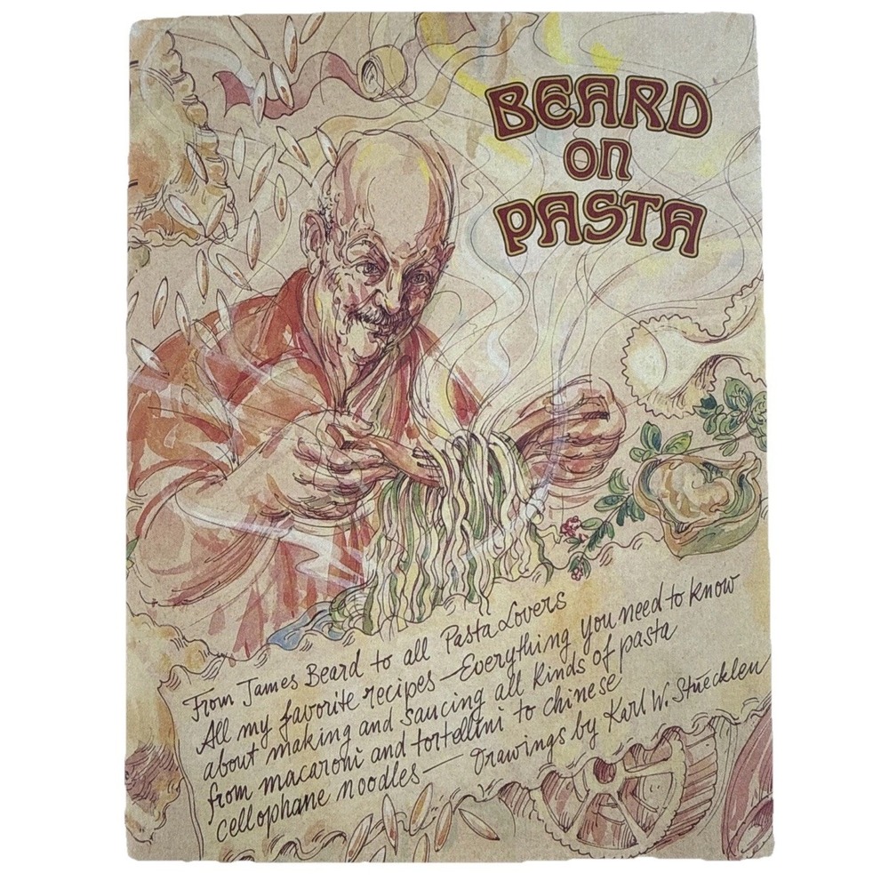 Beard on Pasta by James Beard 1983 HCDJ, VG Condition